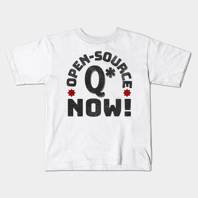 Open-Source Q* Now! Kids T-Shirt by Distinct Designs NZ